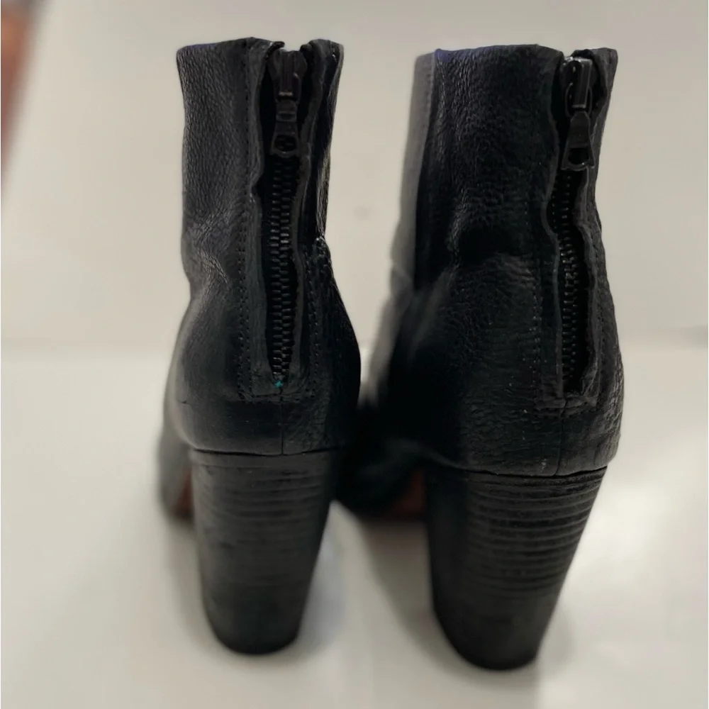Rag&Bone Newburry Italian Black Leather Ankle Boots Size 40 - Picture 5 of 15